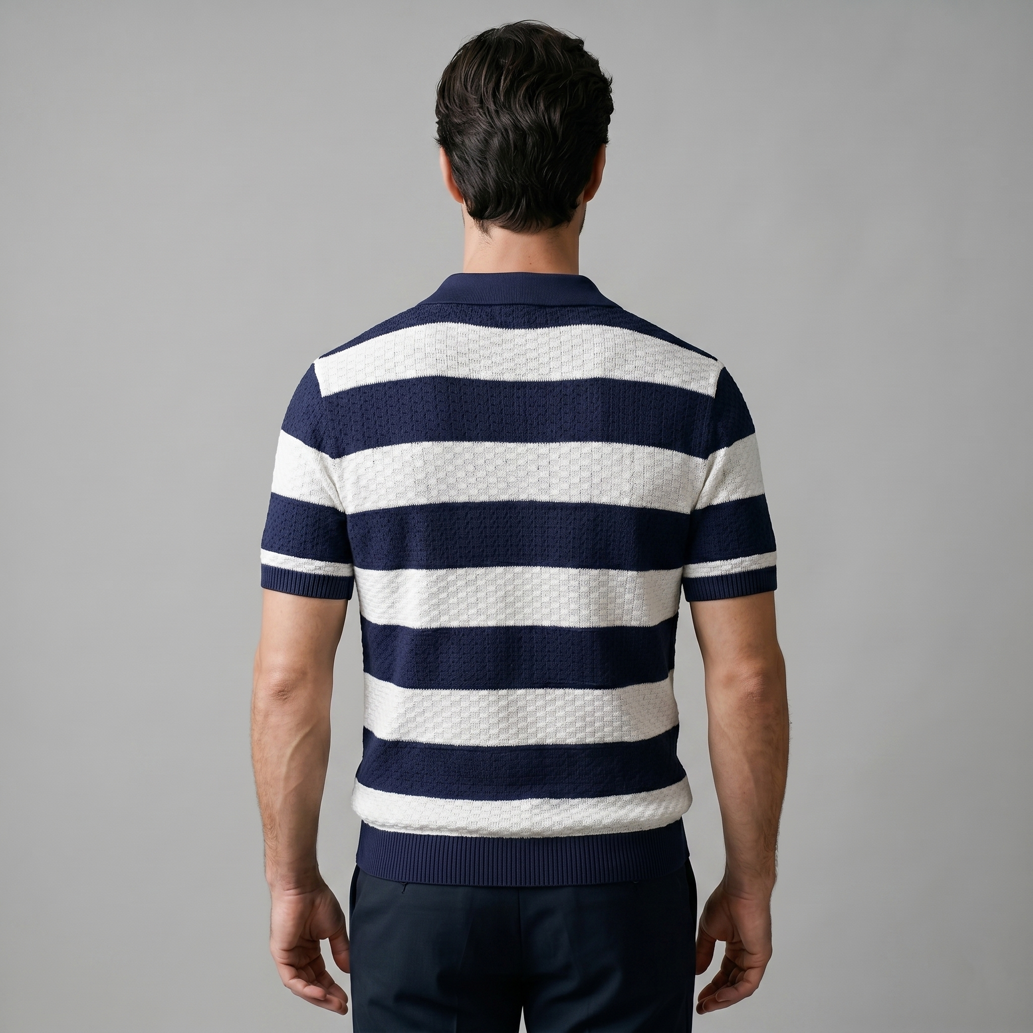 Herren Jacquard Strickpolo