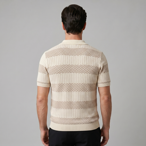 Herren Jacquard Strickpolo