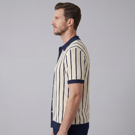 Herren Gestreiftes Button-Down Hemd