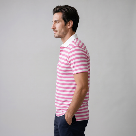 Herren Poloshirt Mit Streifen Kurzarm
