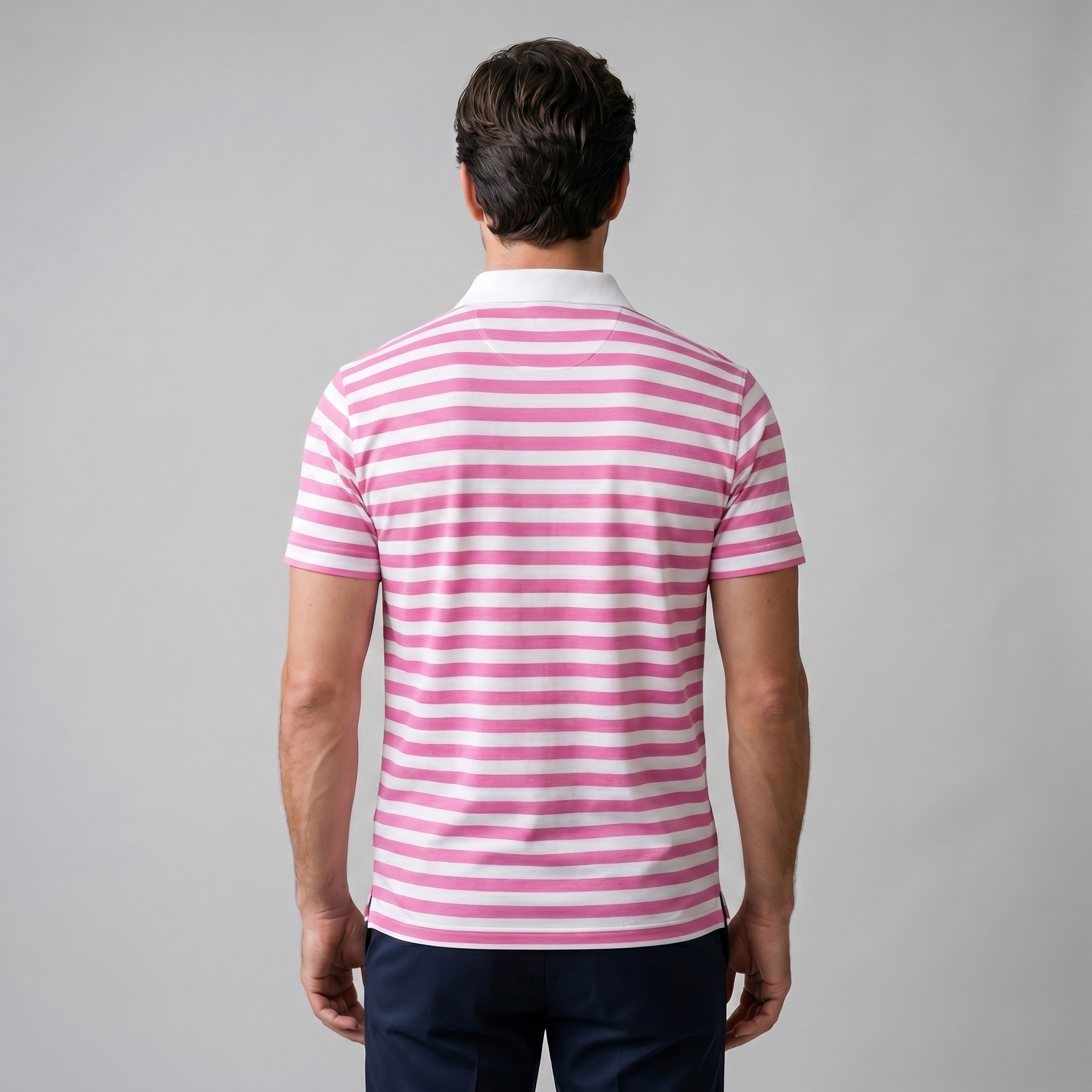 Herren Poloshirt Mit Streifen Kurzarm