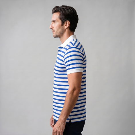 Herren Poloshirt Mit Streifen Kurzarm