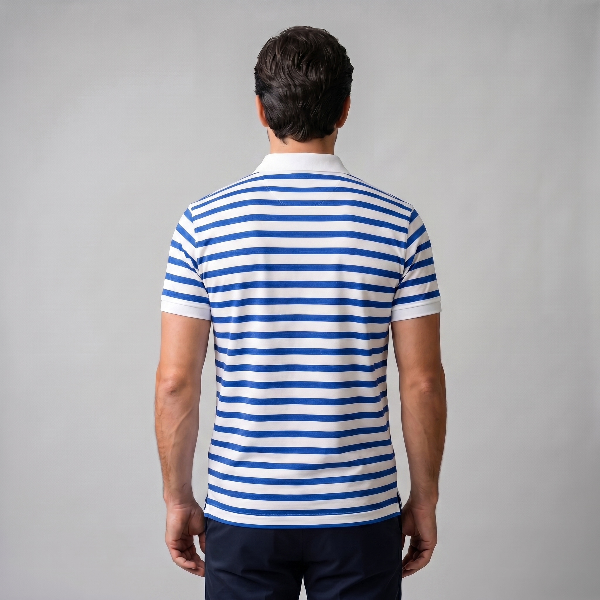 Herren Poloshirt Mit Streifen Kurzarm