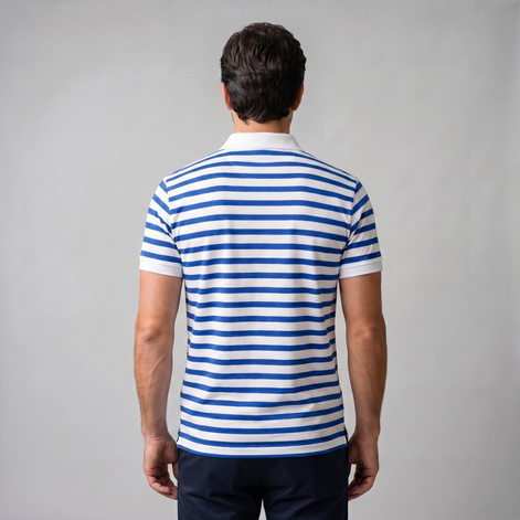 Herren Poloshirt Mit Streifen Kurzarm