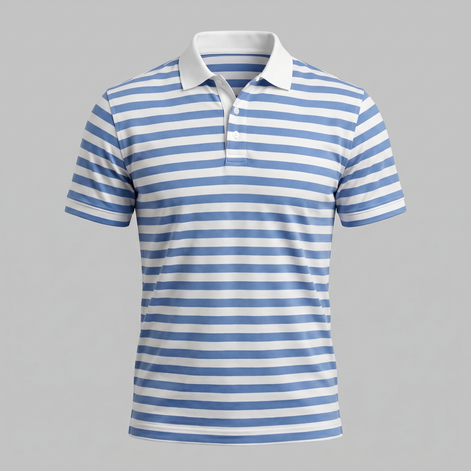 Herren Poloshirt Mit Streifen Kurzarm