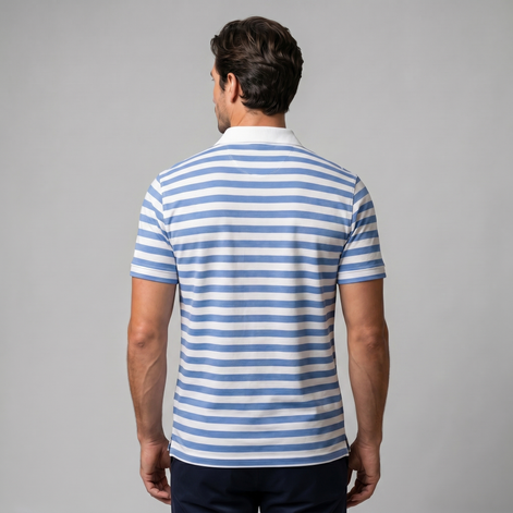 Herren Poloshirt Mit Streifen Kurzarm