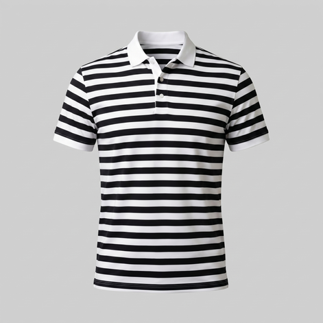 Herren Poloshirt Mit Streifen Kurzarm