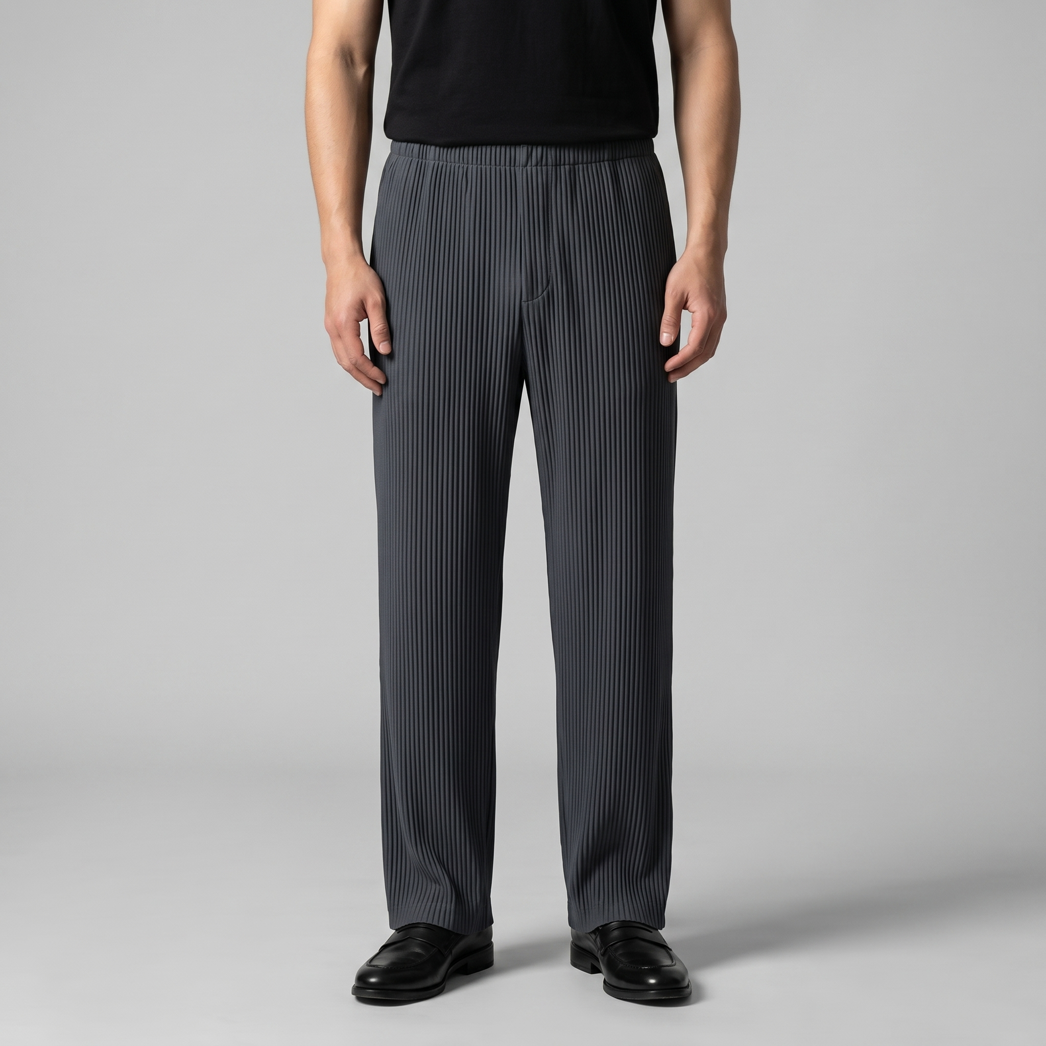 Herren Gestreifte Hose Mit Kordelzug Und Elastischem Bund