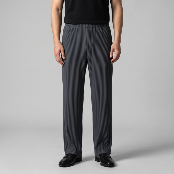 Herren Gestreifte Hose Mit Kordelzug Und Elastischem Bund