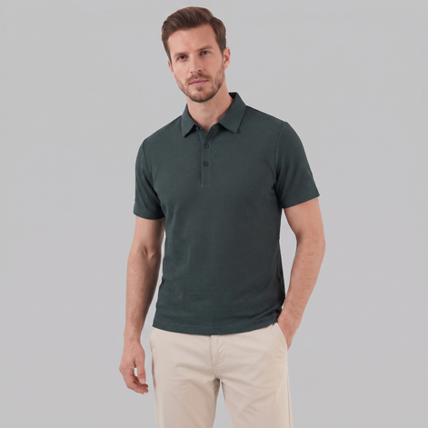 Herren Polohemd mit Struktur