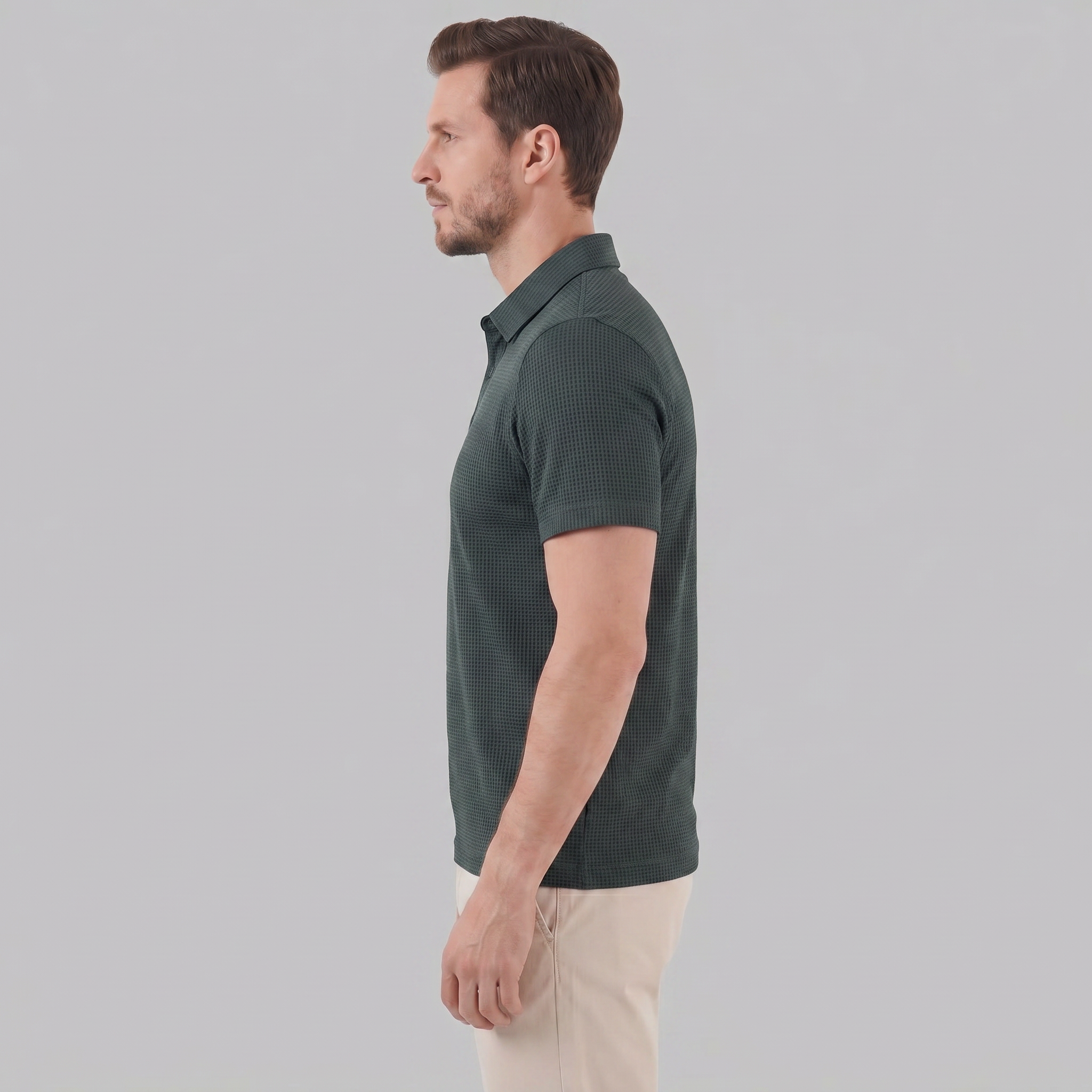 Herren Polohemd mit Struktur