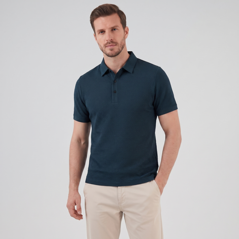 Herren Polohemd mit Struktur