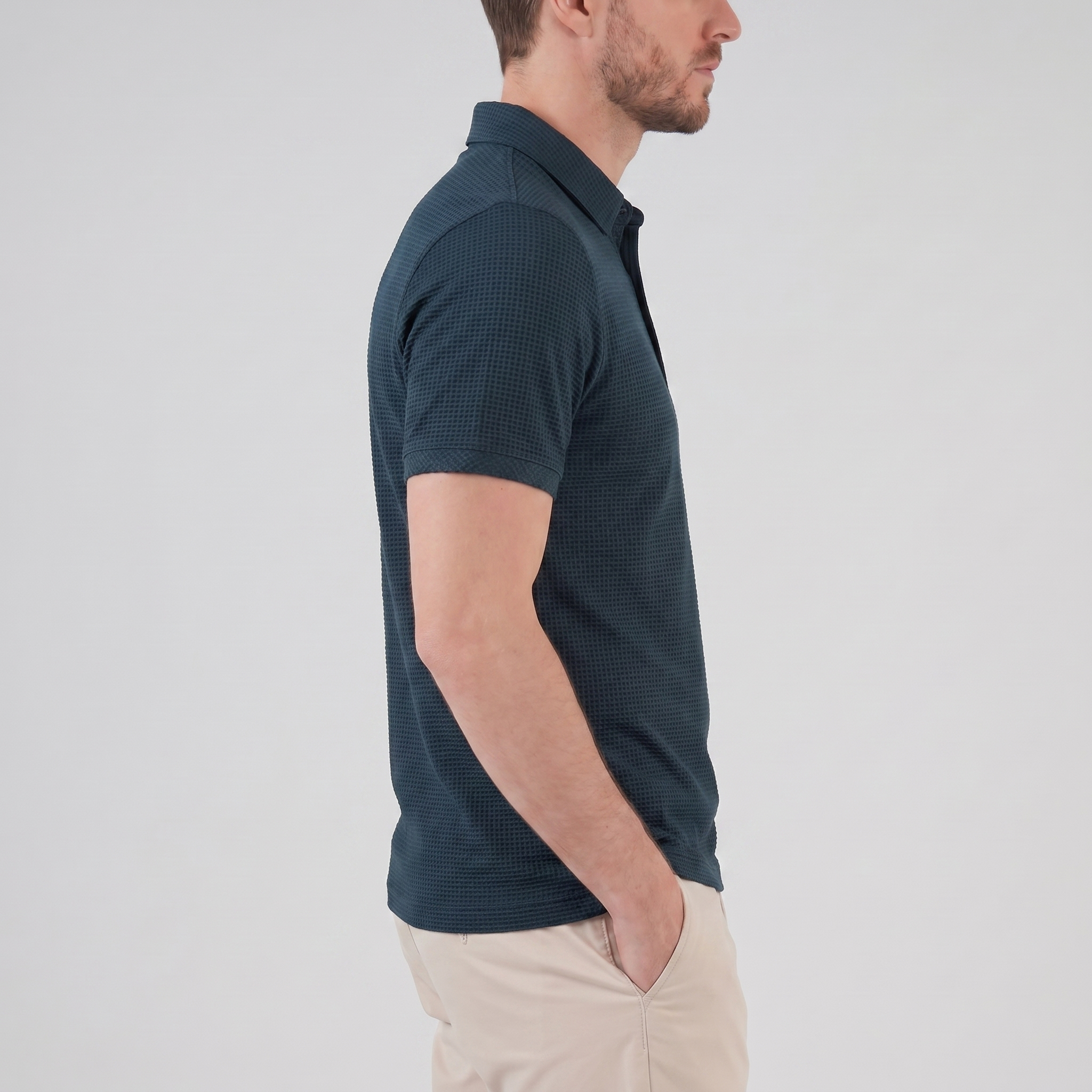 Herren Polohemd mit Struktur