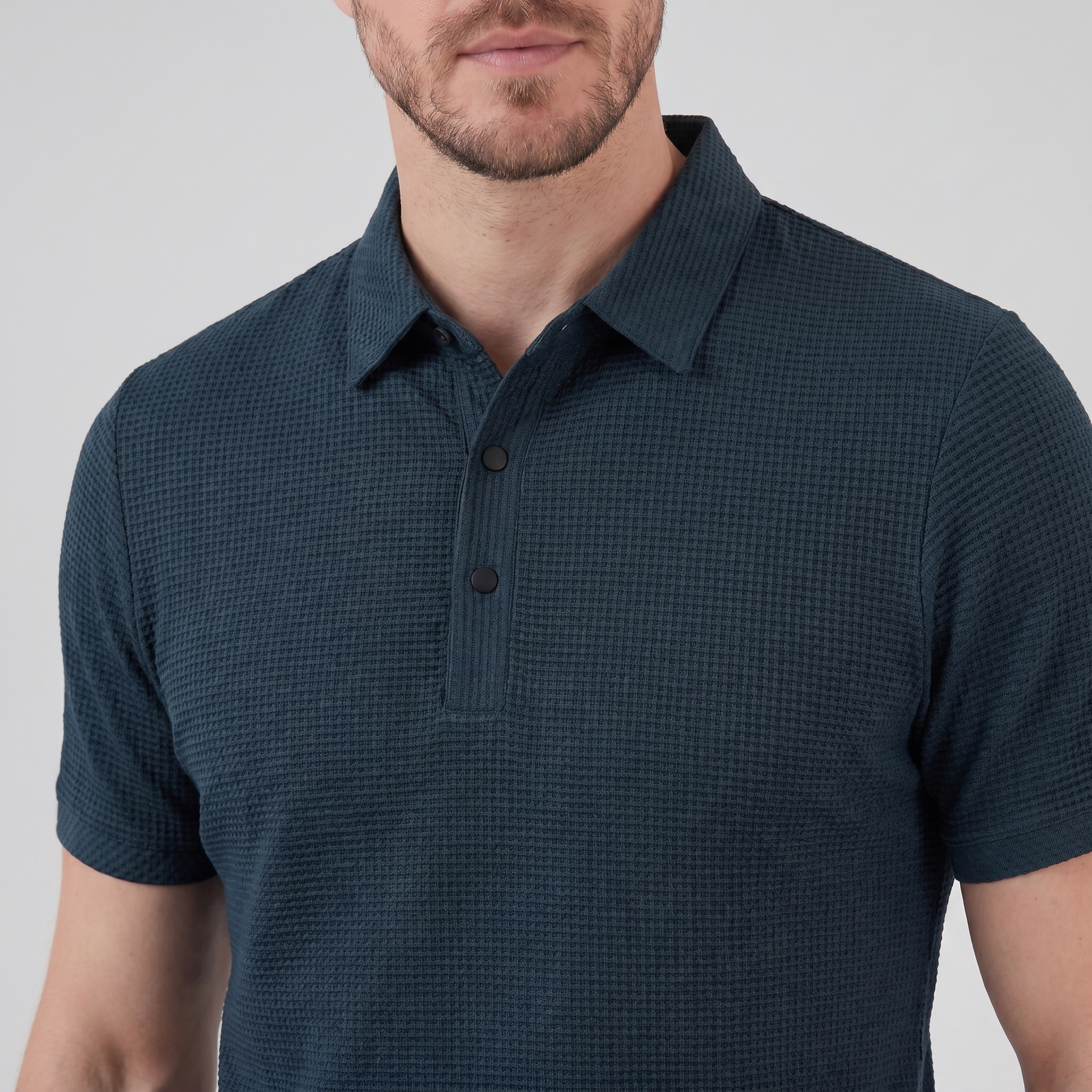Herren Polohemd mit Struktur