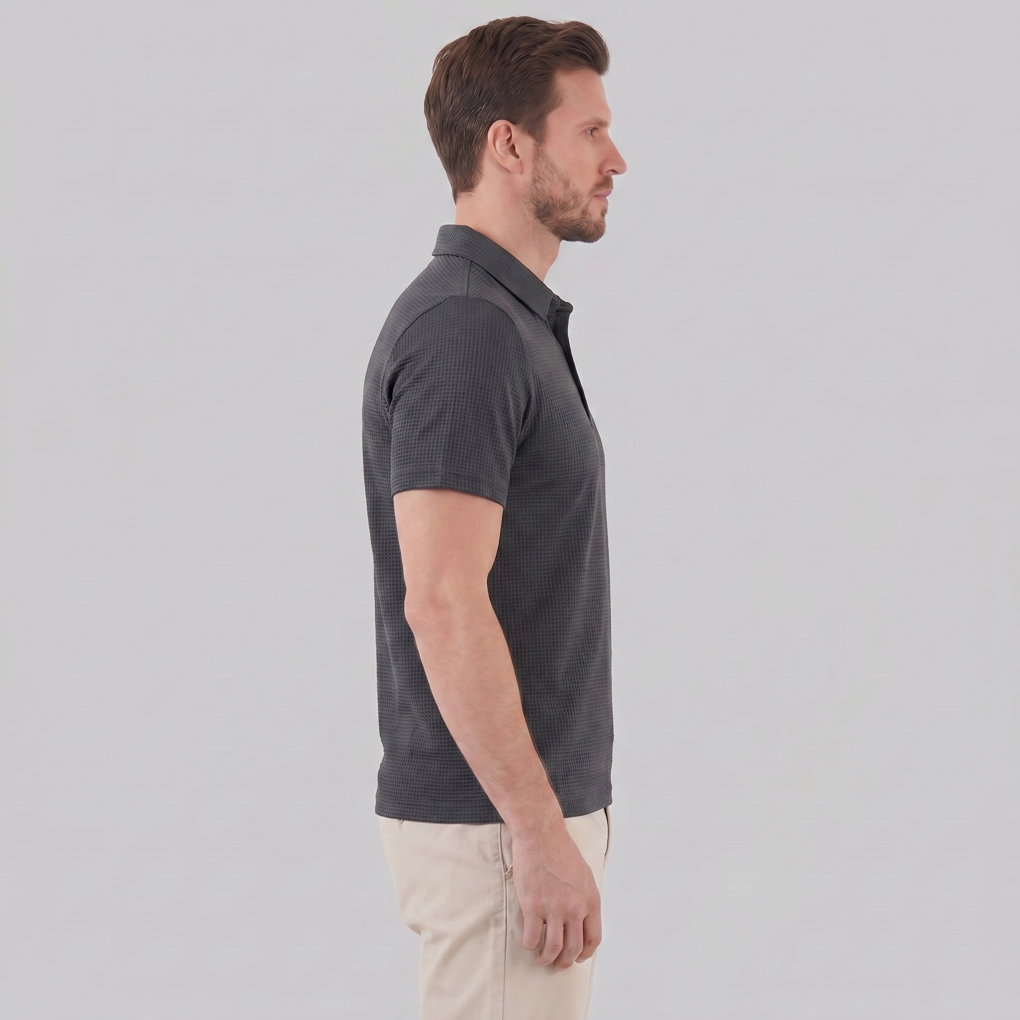 Herren Polohemd mit Struktur