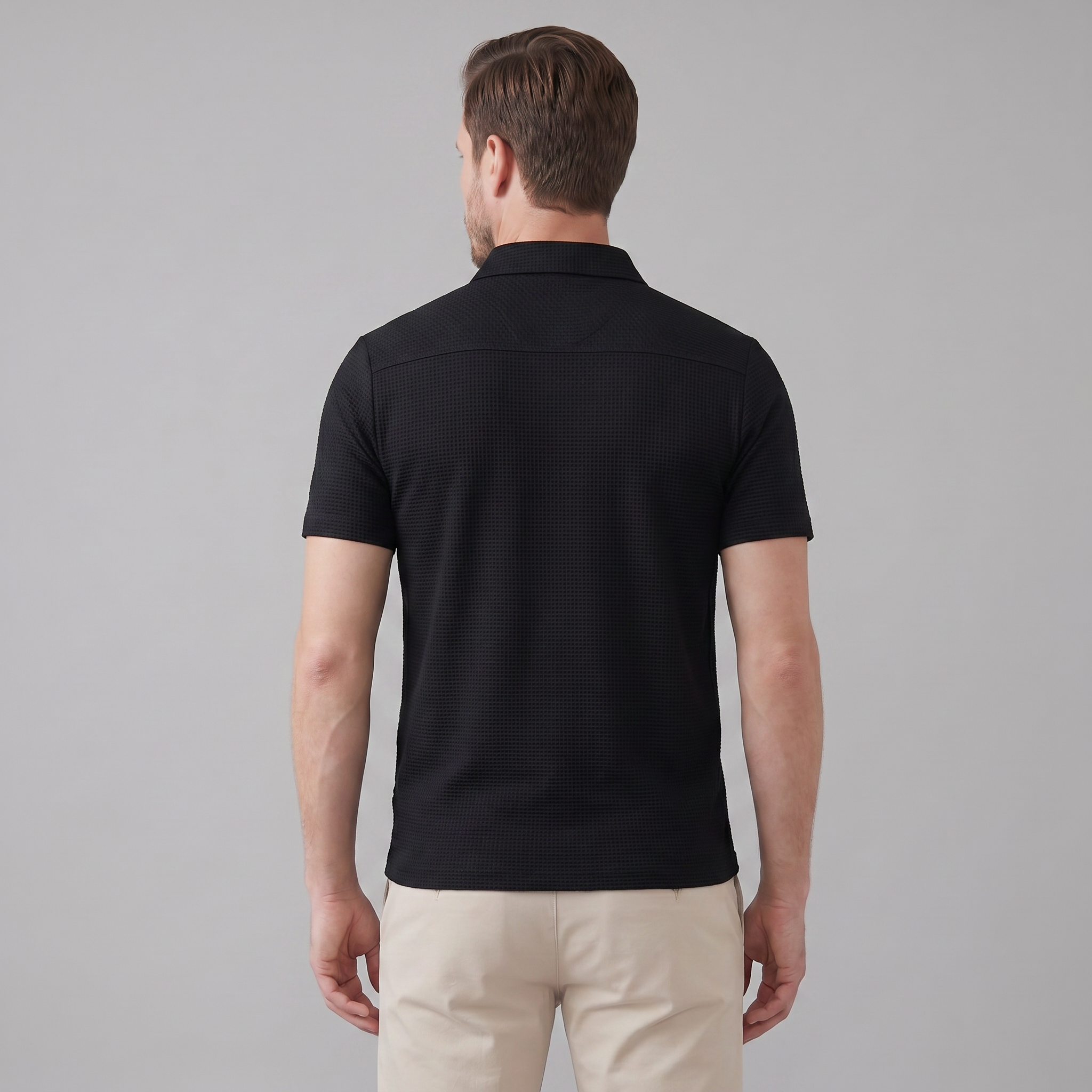 Herren Polohemd mit Struktur