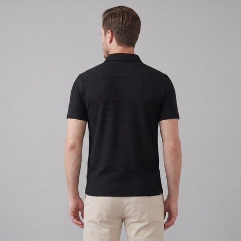 Herren Polohemd mit Struktur