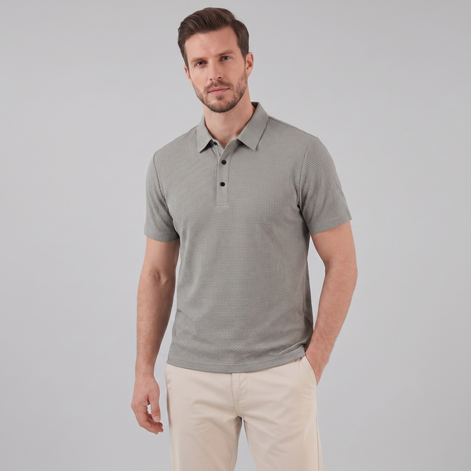 Herren Polohemd mit Struktur