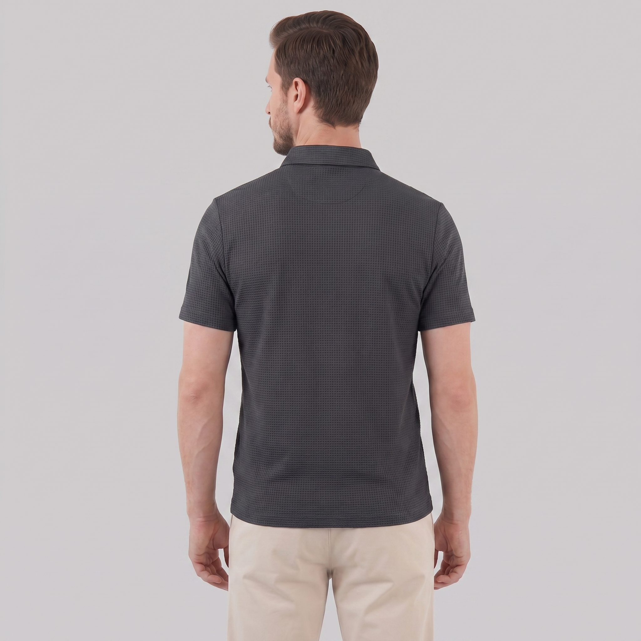 Herren Polohemd mit Struktur