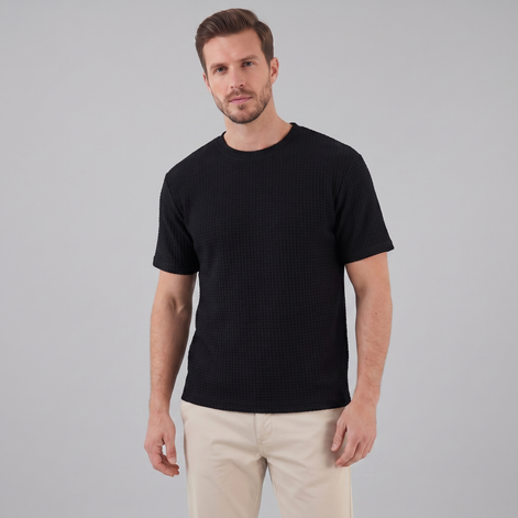 Herren Strukturiertes Sommer-T-Shirt