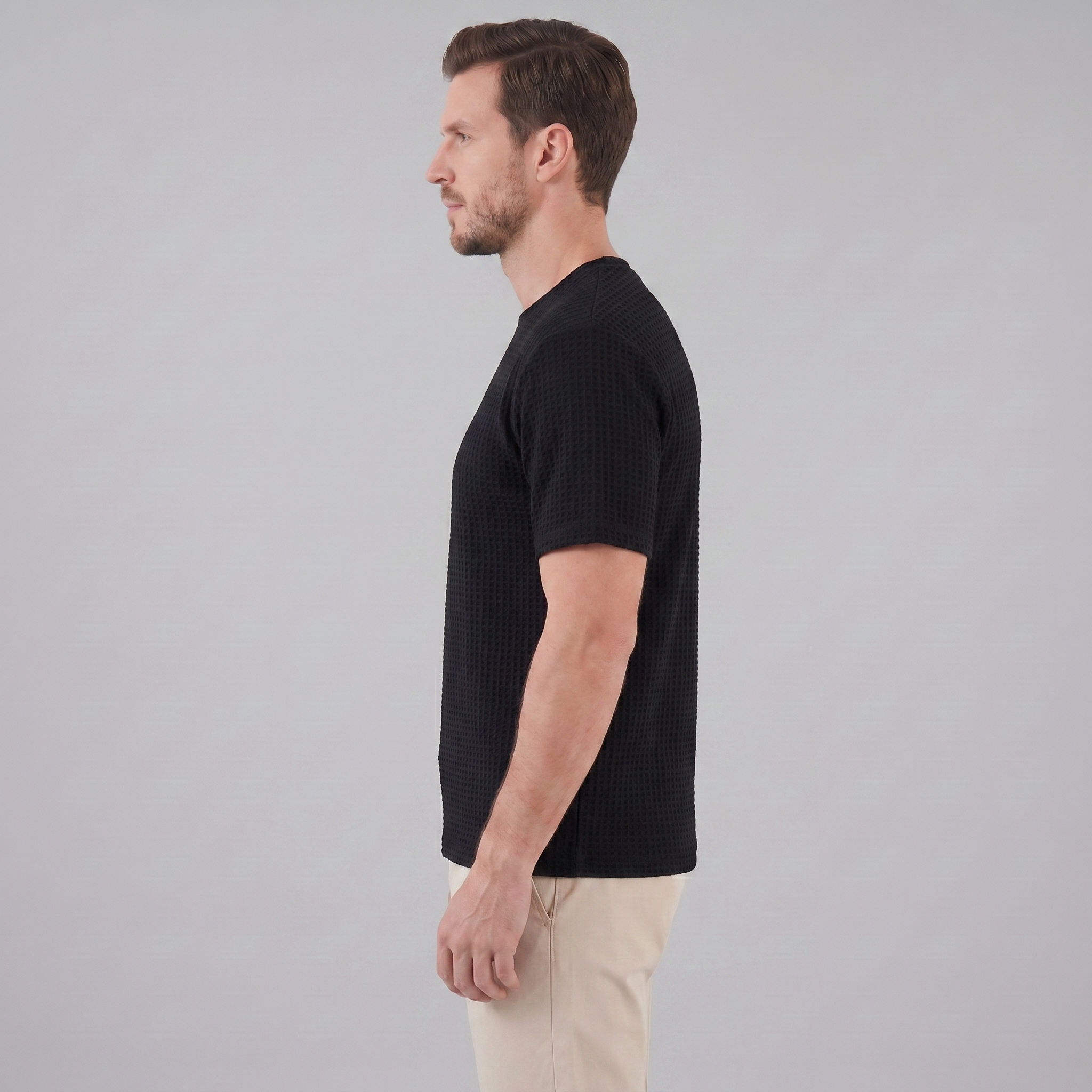 Herren Strukturiertes Sommer-T-Shirt