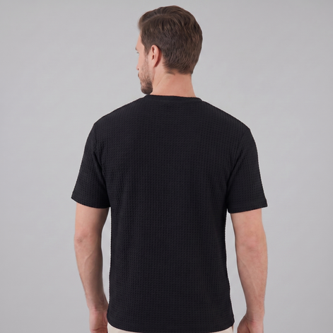 Herren Strukturiertes Sommer-T-Shirt