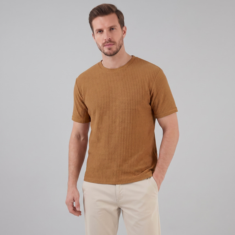 Herren Strukturiertes Sommer-T-Shirt