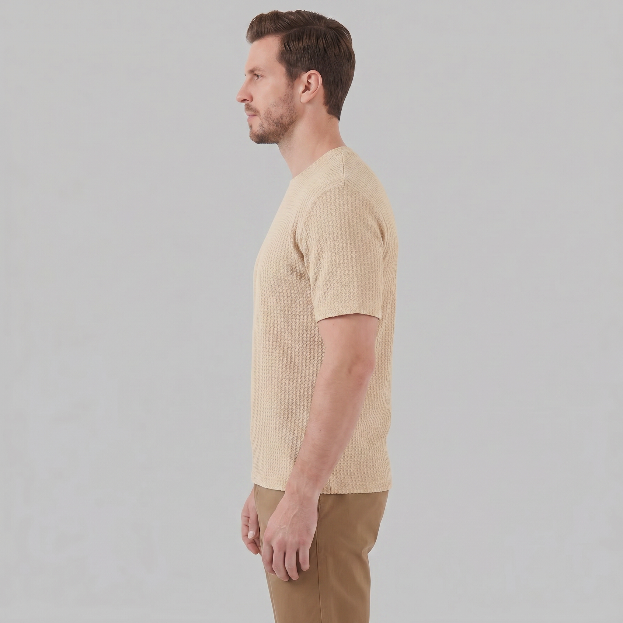 Herren Strukturiertes Sommer-T-Shirt