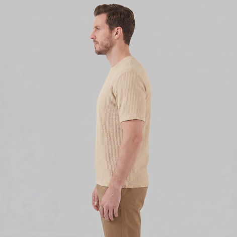 Herren Strukturiertes Sommer-T-Shirt
