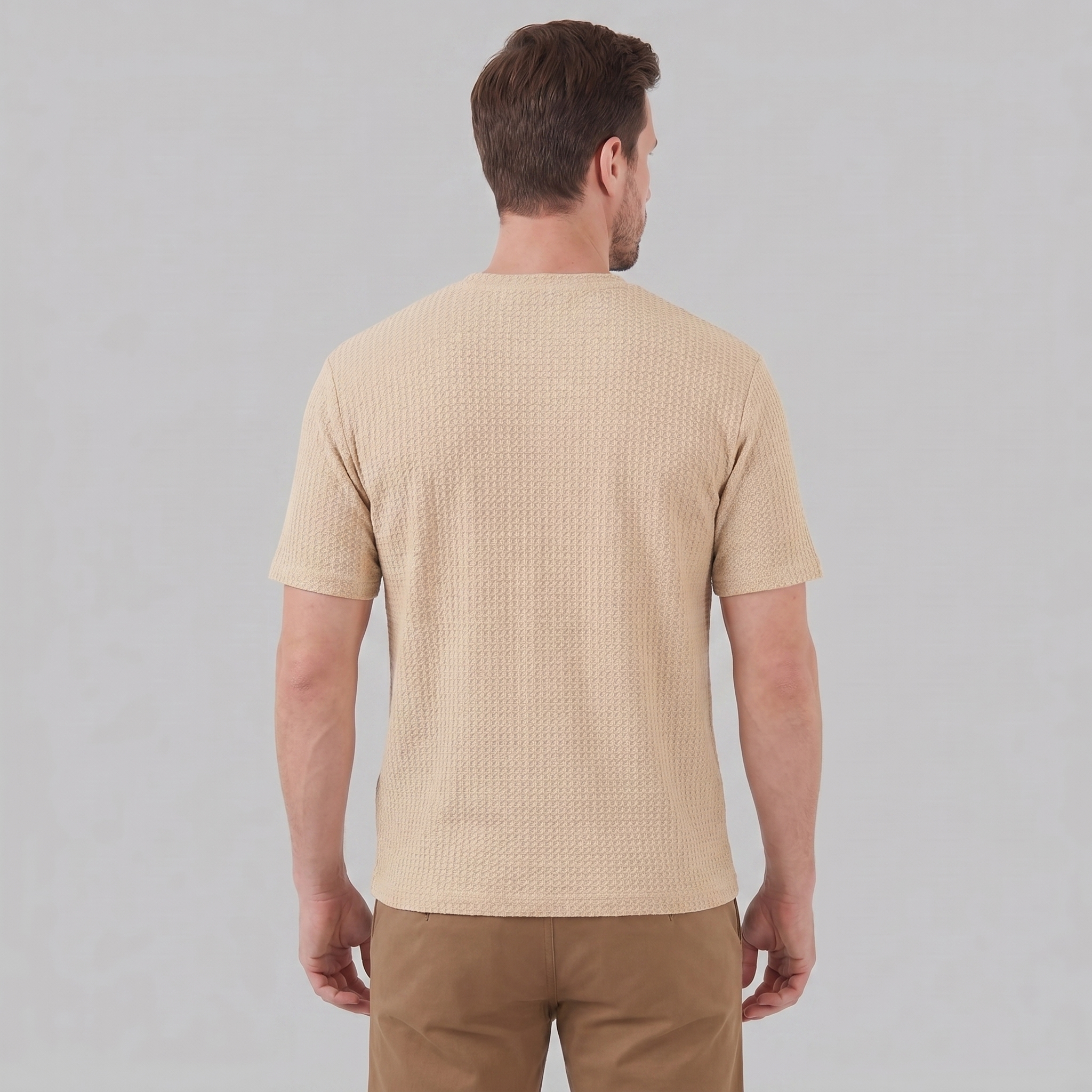 Herren Strukturiertes Sommer-T-Shirt