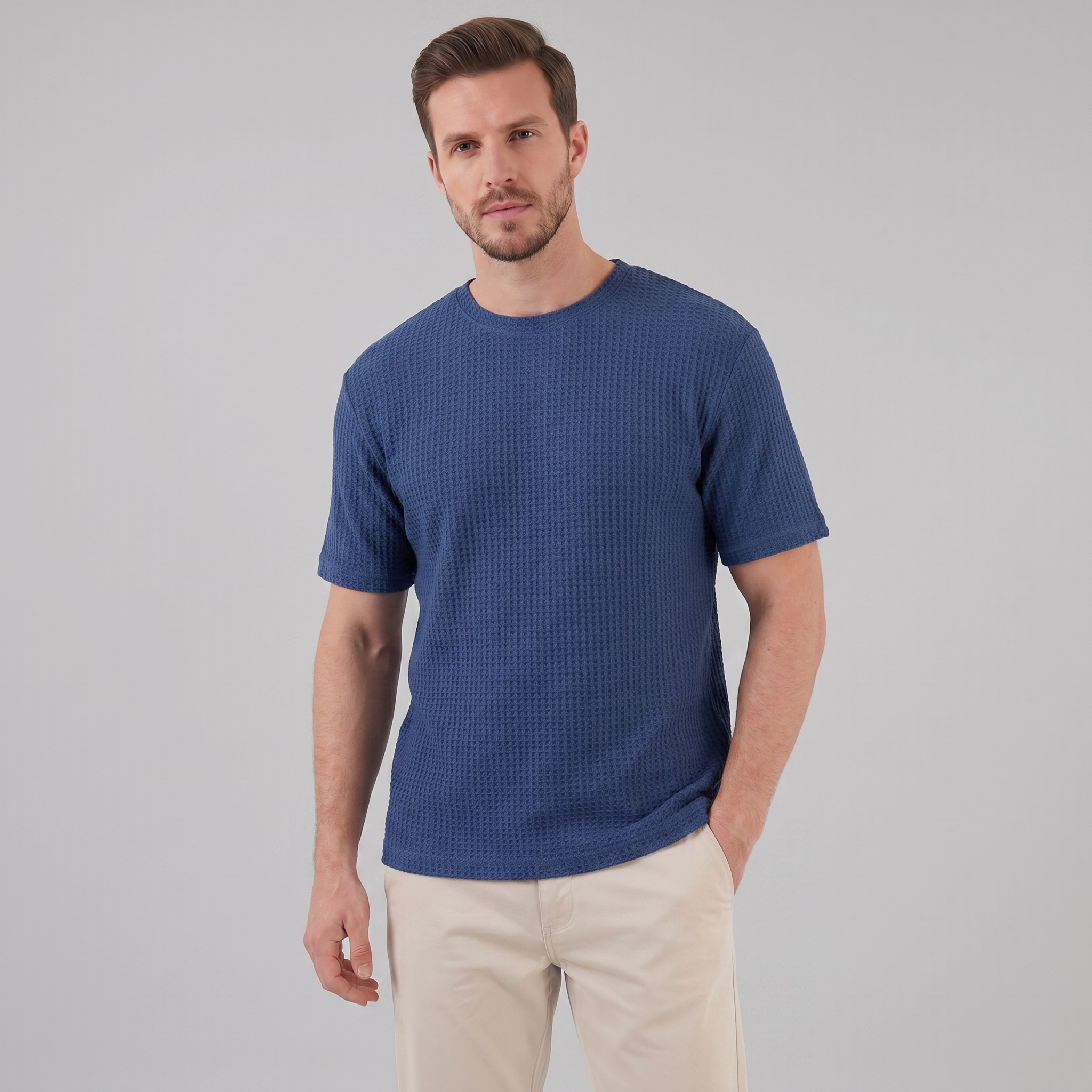 Herren Strukturiertes Sommer-T-Shirt