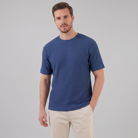 Herren Strukturiertes Sommer-T-Shirt