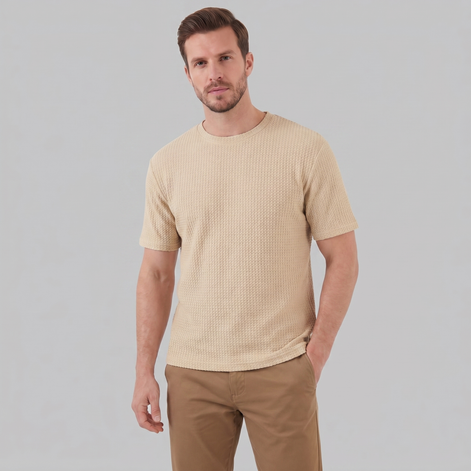Herren Strukturiertes Sommer-T-Shirt