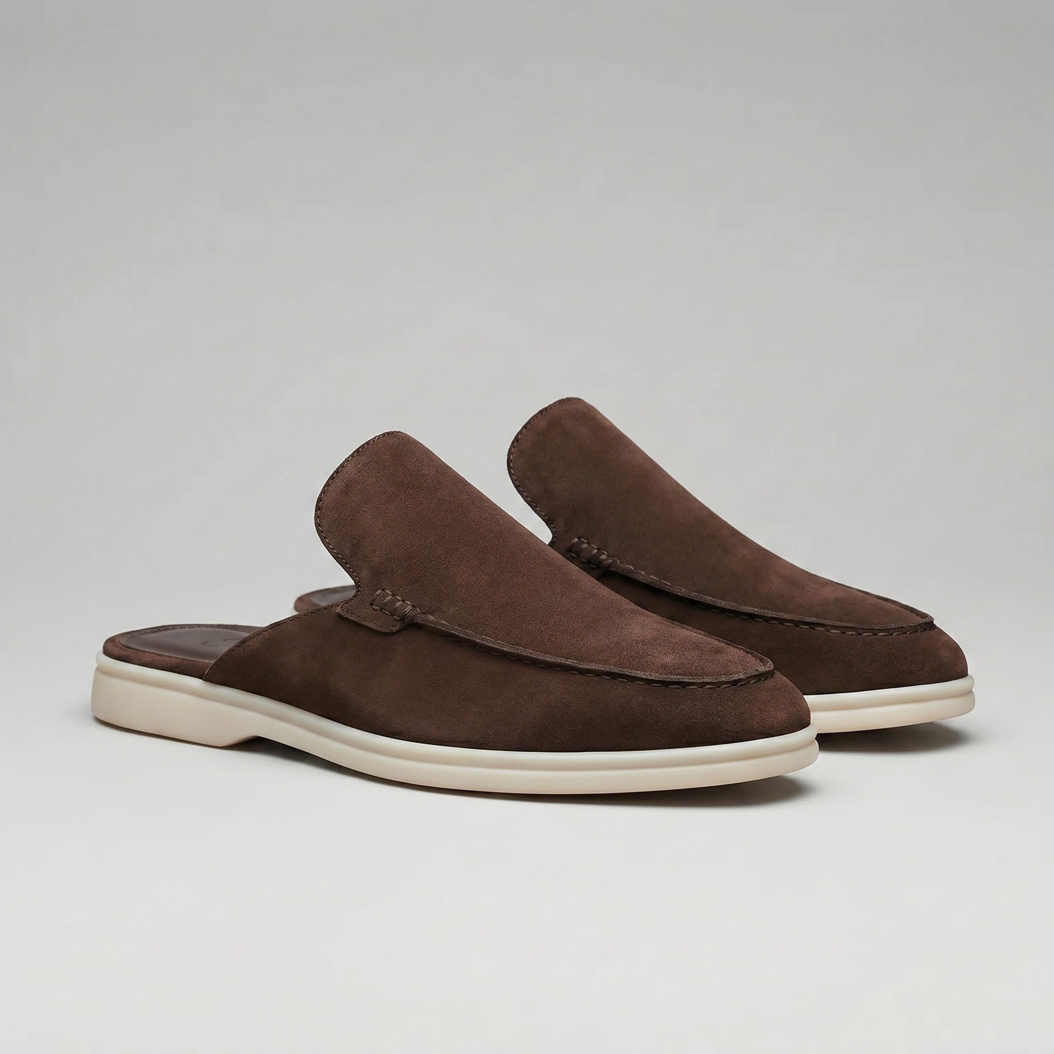 Herren Wildleder Loafer Mules ohne Fersenriemen