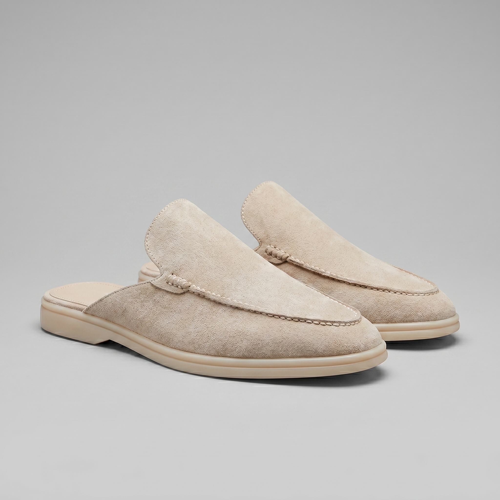 Herren Wildleder Loafer Mules ohne Fersenriemen