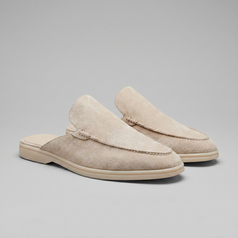 Herren Wildleder Loafer Mules ohne Fersenriemen