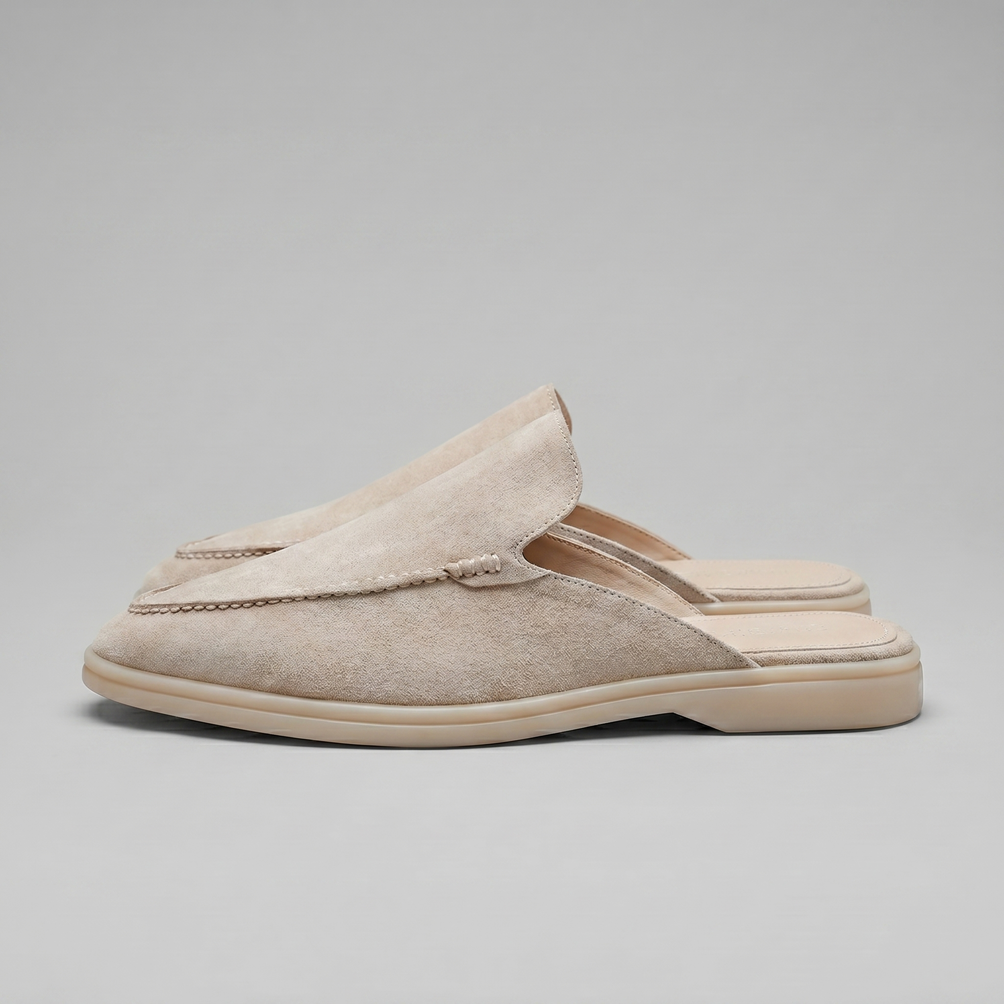 Herren Wildleder Loafer Mules ohne Fersenriemen