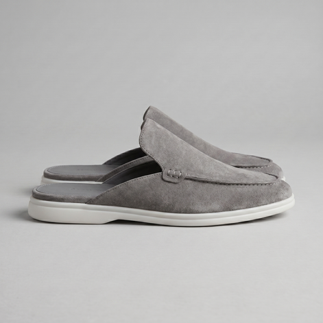 Herren Wildleder Loafer Mules ohne Fersenriemen