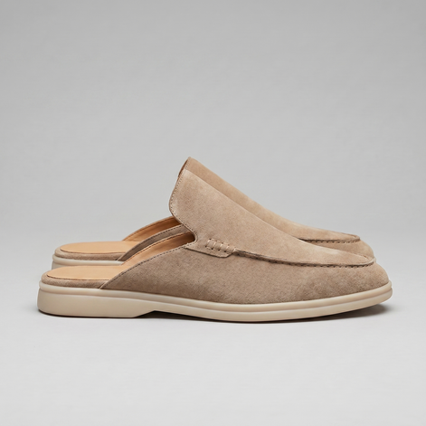 Herren Wildleder Loafer Mules ohne Fersenriemen