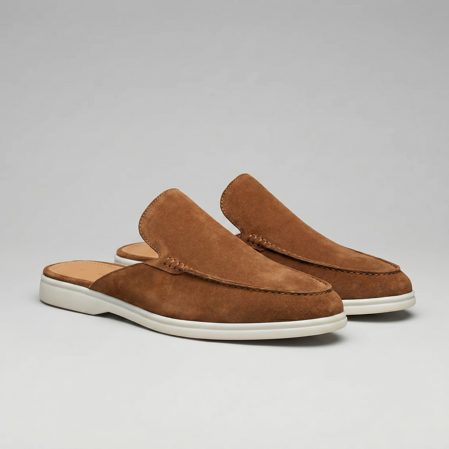 Herren Wildleder Loafer Mules ohne Fersenriemen
