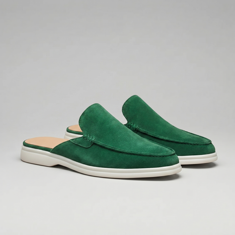 Herren Wildleder Loafer Mules ohne Fersenriemen