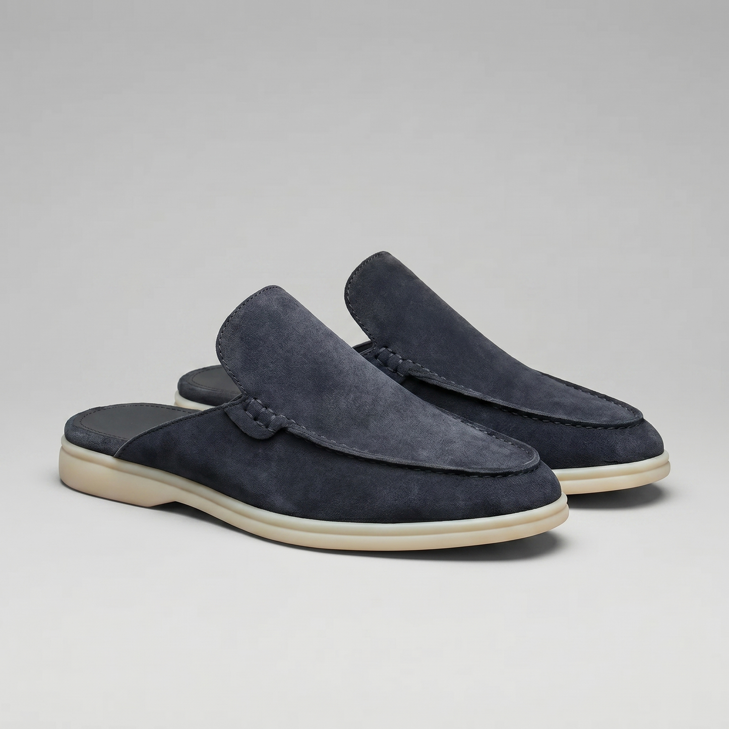 Herren Wildleder Loafer Mules ohne Fersenriemen
