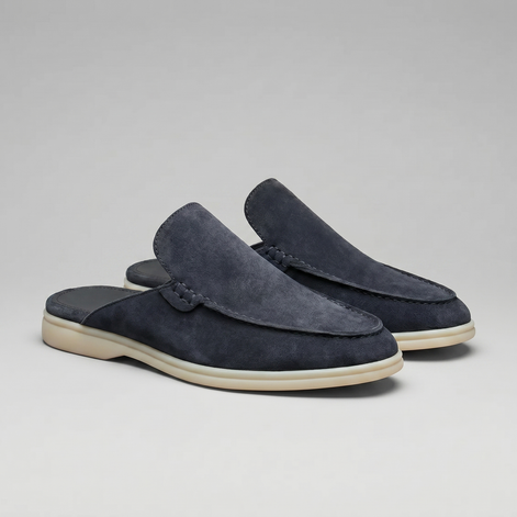 Herren Wildleder Loafer Mules ohne Fersenriemen