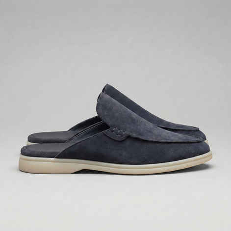 Herren Wildleder Loafer Mules ohne Fersenriemen