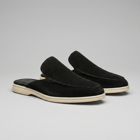 Herren Wildleder Loafer Mules ohne Fersenriemen
