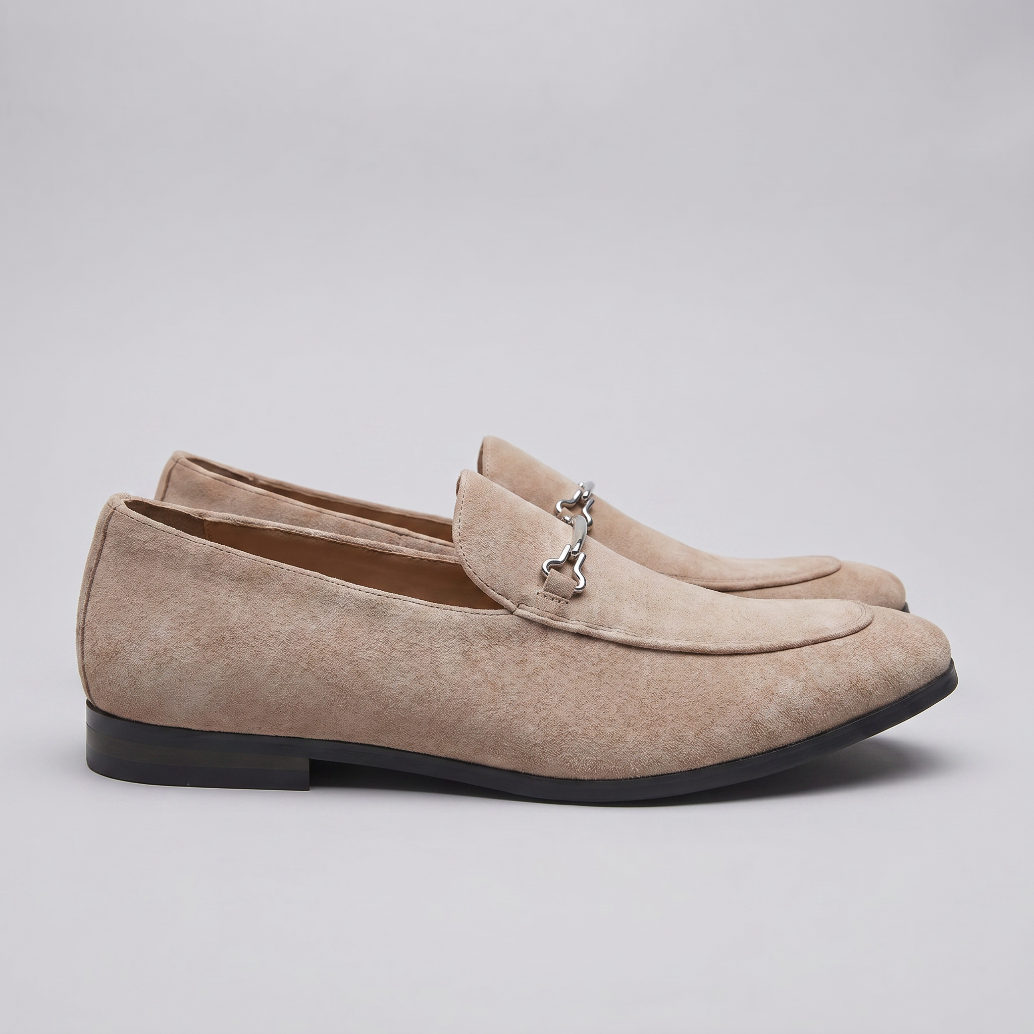 Herren Loafer In Wildlederoptik Mit Horsebit Detail