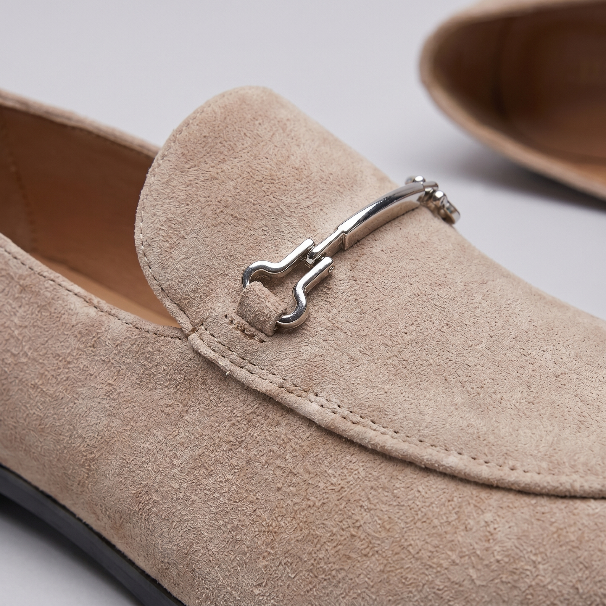 Herren Loafer In Wildlederoptik Mit Horsebit Detail