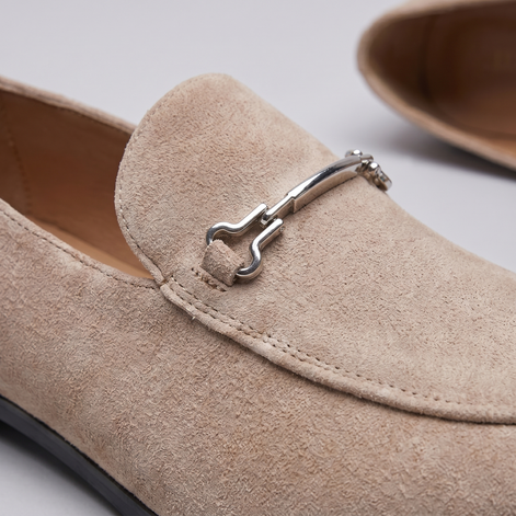 Herren Loafer In Wildlederoptik Mit Horsebit Detail