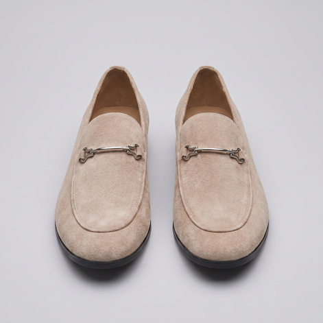 Herren Loafer In Wildlederoptik Mit Horsebit Detail