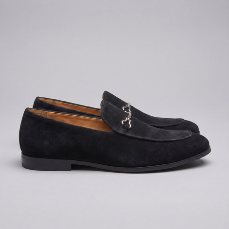 Herren Loafer In Wildlederoptik Mit Horsebit Detail